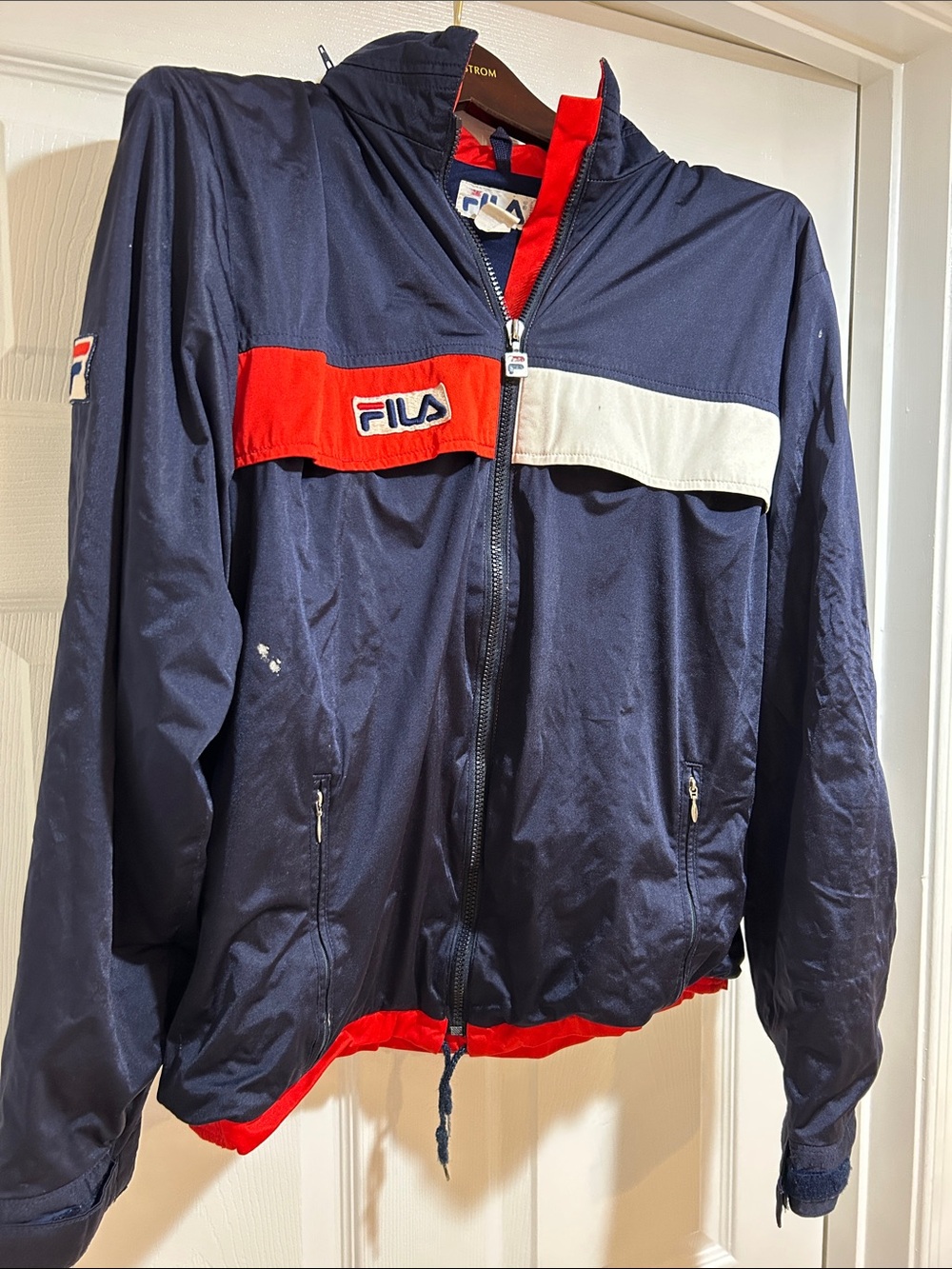Vintage FILA Navy Red White Windbreaker Jacket